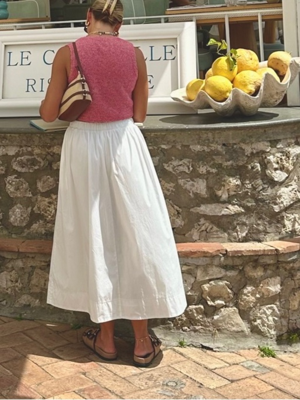 NA-KD White Cotton Lined Skirt